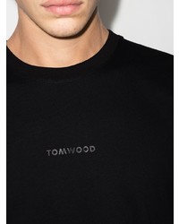 T-shirt à col rond noir Tom Wood