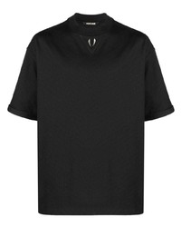 T-shirt à col rond noir Roberto Cavalli