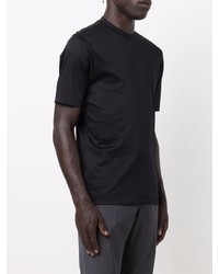 T-shirt à col rond noir Z Zegna