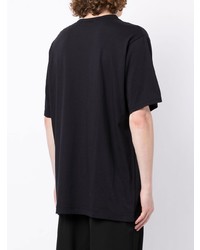 T-shirt à col rond noir Yohji Yamamoto