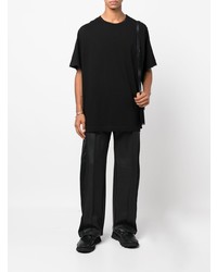 T-shirt à col rond noir Yohji Yamamoto