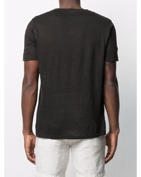 T-shirt à col rond noir 120% Lino