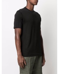 T-shirt à col rond noir Z Zegna