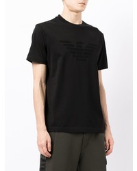 T-shirt à col rond noir Emporio Armani