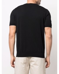 T-shirt à col rond noir Canali