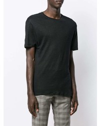 T-shirt à col rond noir Sandro Paris