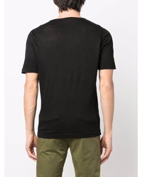 T-shirt à col rond noir Lardini