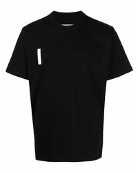 T-shirt à col rond noir Sacai