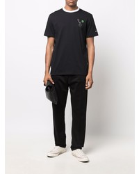 T-shirt à col rond noir Raf Simons X Fred Perry