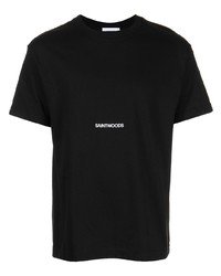 T-shirt à col rond noir Saintwoods