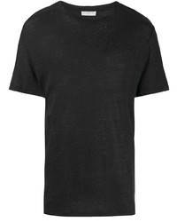 T-shirt à col rond noir Sandro Paris