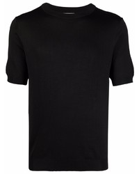 T-shirt à col rond noir Sandro Paris