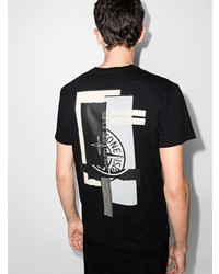 T-shirt à col rond noir Stone Island