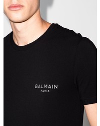 T-shirt à col rond noir Balmain