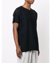 T-shirt à col rond noir Homme Plissé Issey Miyake