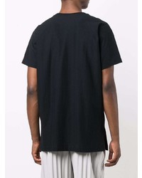 T-shirt à col rond noir Homme Plissé Issey Miyake