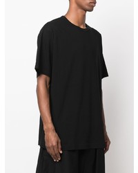 T-shirt à col rond noir Yohji Yamamoto