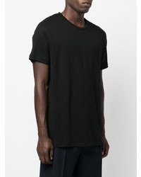 T-shirt à col rond noir Filippa K