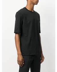 T-shirt à col rond noir MSGM