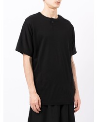 T-shirt à col rond noir Yohji Yamamoto