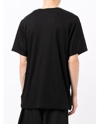 T-shirt à col rond noir Yohji Yamamoto