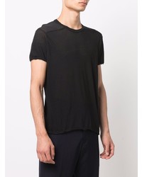 T-shirt à col rond noir Rick Owens