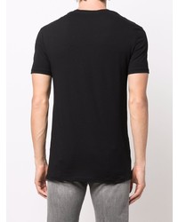 T-shirt à col rond noir Ermenegildo Zegna