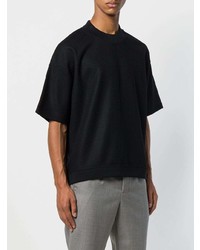 T-shirt à col rond noir Jil Sander