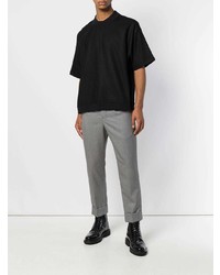 T-shirt à col rond noir Jil Sander