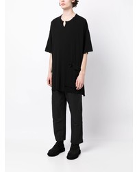 T-shirt à col rond noir Yohji Yamamoto