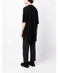 T-shirt à col rond noir Yohji Yamamoto