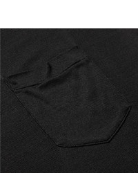 T-shirt à col rond noir Saint Laurent