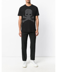 T-shirt à col rond noir Philipp Plein