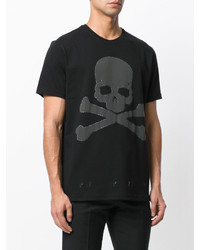 T-shirt à col rond noir Philipp Plein