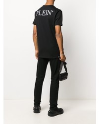 T-shirt à col rond noir Philipp Plein