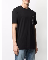 T-shirt à col rond noir Philipp Plein