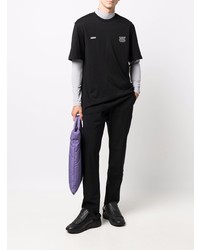 T-shirt à col rond noir MSGM