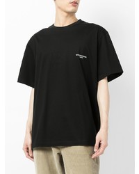 T-shirt à col rond noir Wooyoungmi