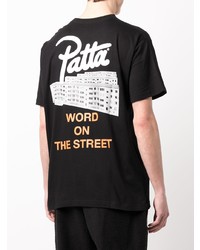 T-shirt à col rond noir PATTA