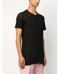 T-shirt à col rond noir Rick Owens