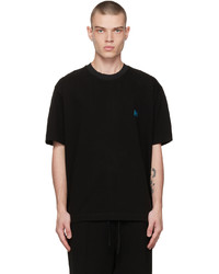 T-shirt à col rond noir Solid Homme