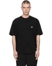 T-shirt à col rond noir Solid Homme