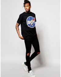 T-shirt à col rond noir Boy London