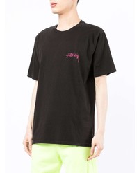 T-shirt à col rond noir Stussy