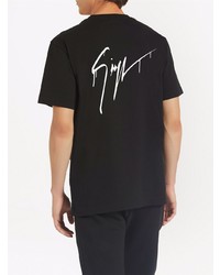 T-shirt à col rond noir Giuseppe Zanotti