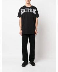 T-shirt à col rond noir Philipp Plein