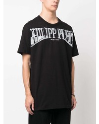 T-shirt à col rond noir Philipp Plein