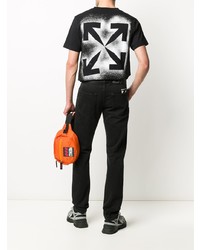 T-shirt à col rond noir Off-White