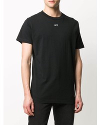 T-shirt à col rond noir Off-White