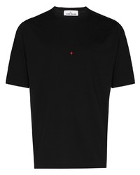 T-shirt à col rond noir Stone Island